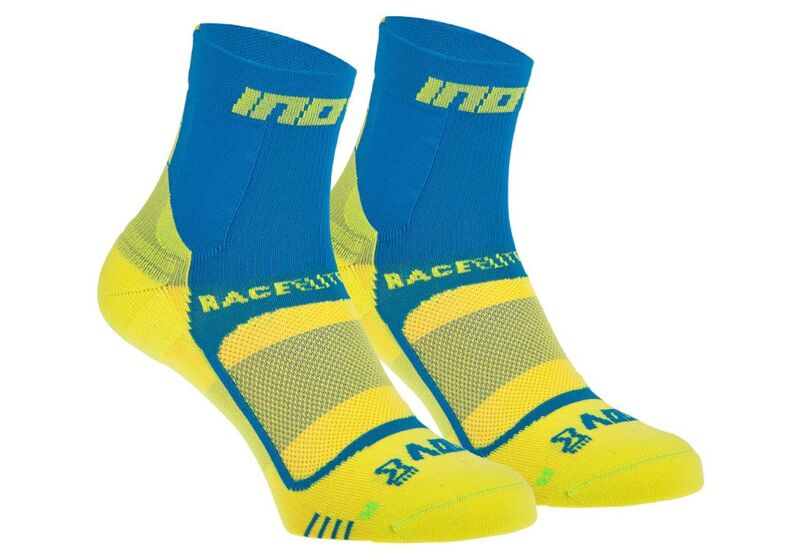 Inov-8 Race Elite Pro (Twin Pack) Mens Running Socks Blue/Yellow Australia (IGABOU318)